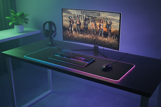 Tapis de souris gaming RGB LED avec éclairage Symphony multicolore